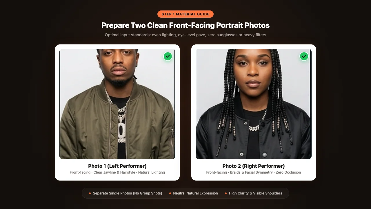 Optimal Reference Photos for Dual Character AI Video Generation